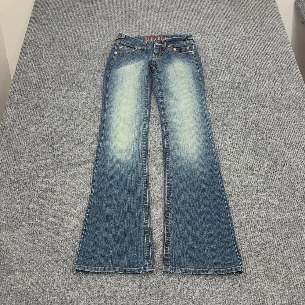 Hydraulic Jeans Womens 5/6 Blue Denim Flare Low Rise Y2K Stretch Vintage Style